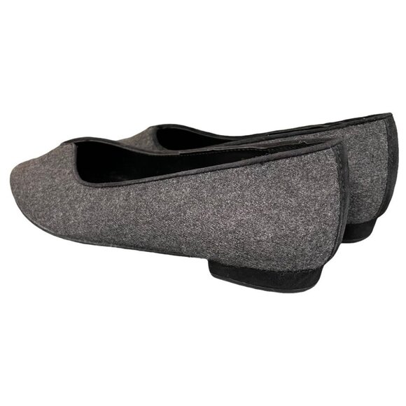 Vaneli Women's Ganet Pointed Toe Grey Flats Felt Leather Italian Made Sz 8 Wide - Picture 9 of 14